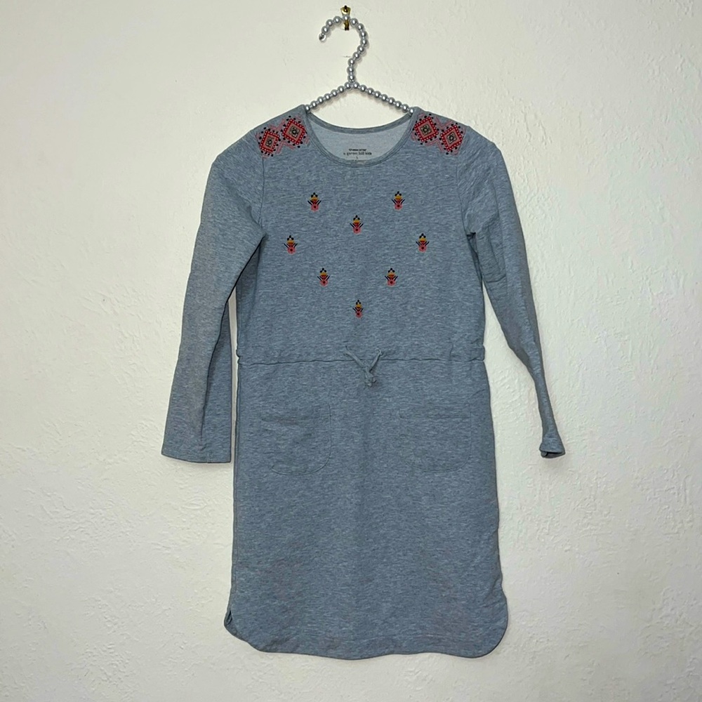 Green cotton Garnet hill kids L dress